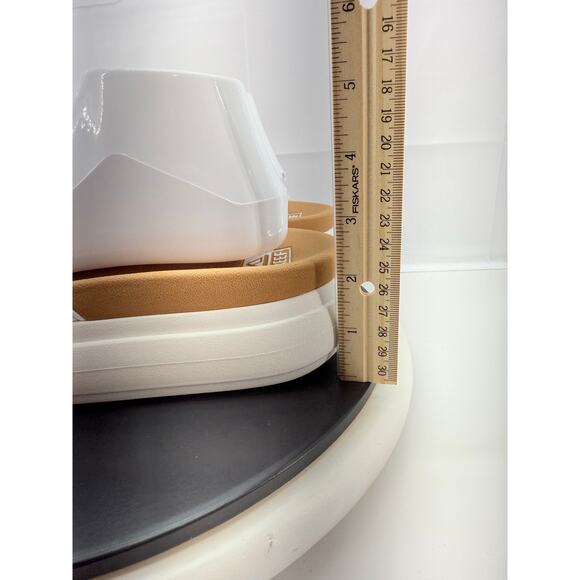 REEF Cushion Bondi Bay White Platform Slip On Slide Sandals Womens Size 9 Shoes - Picture 2 of 9